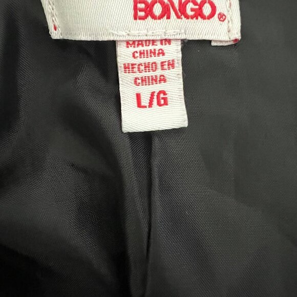 BONGO white and black plaid jacket. Size L 25"L 19"W - Picture 3 of 4